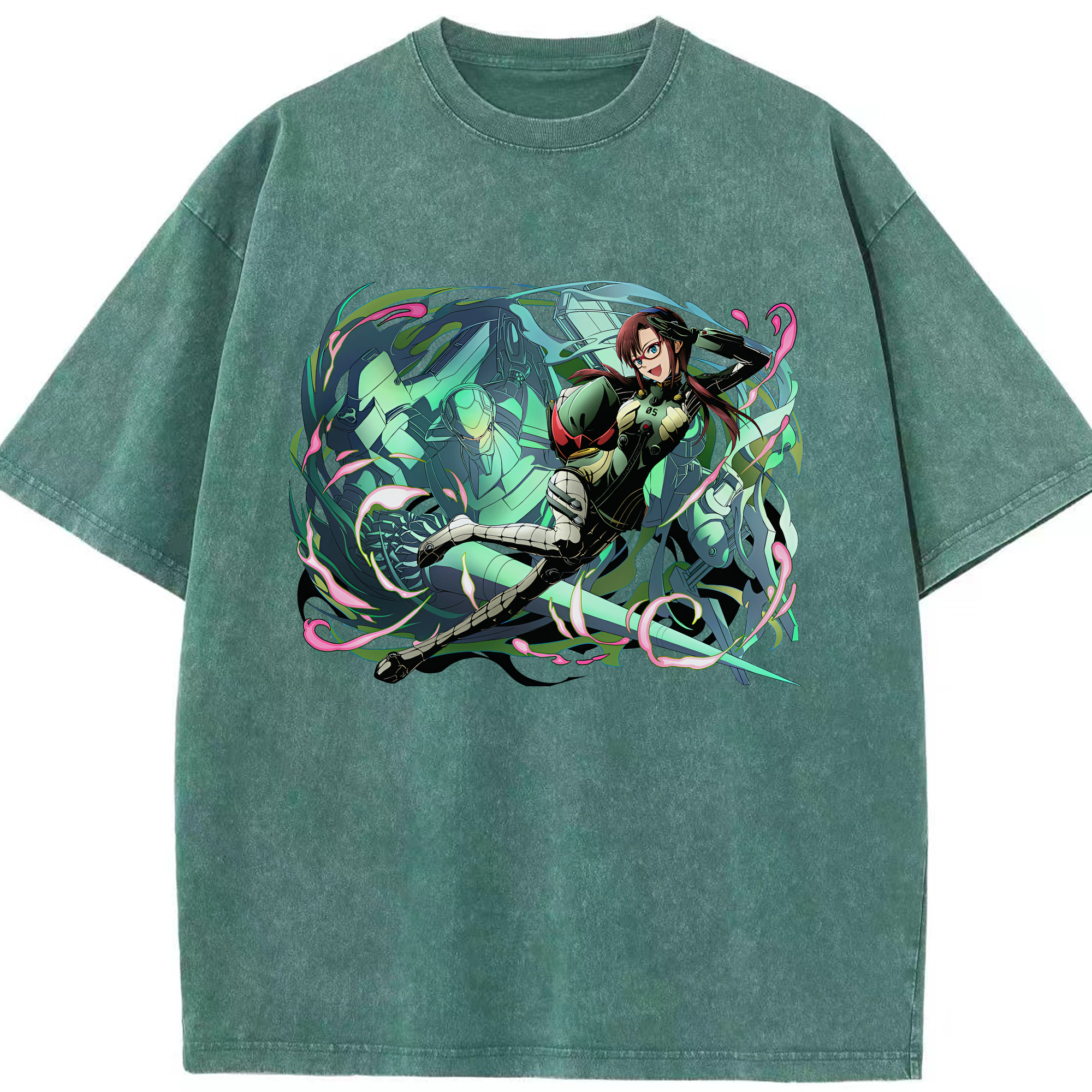 （画像用） EVA 新世紀エヴァンゲリオン 綿100% ヴィンテージ風 半袖Tシャツ（フロントプリント）